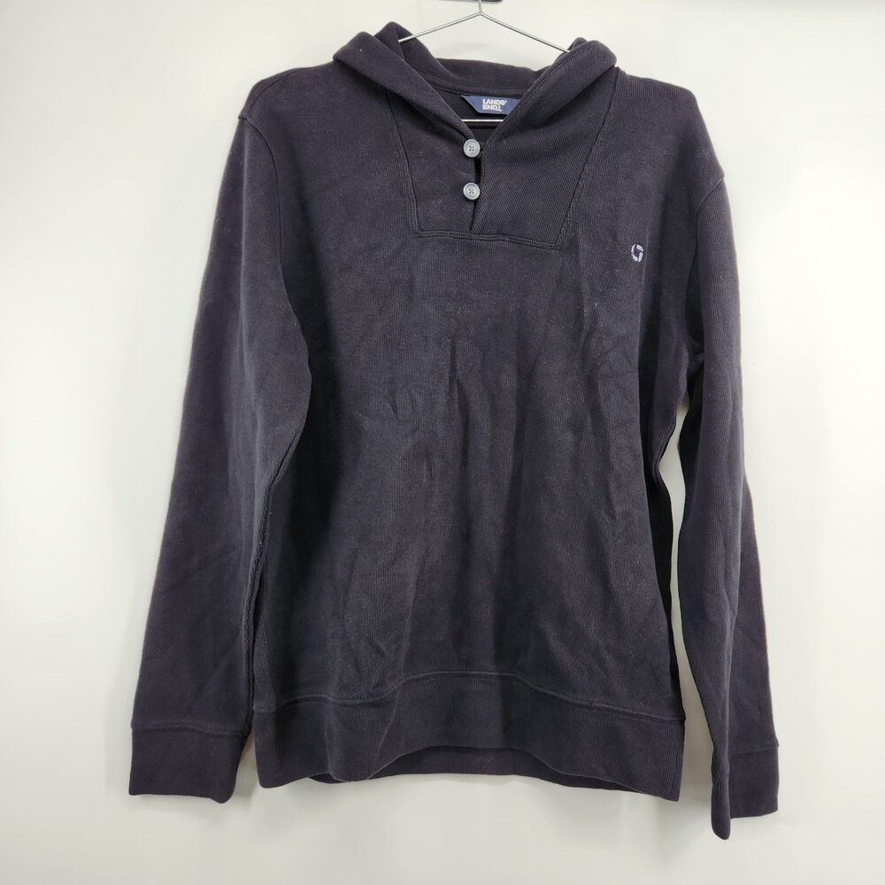 Lands' End Women's S Navy Blue Long Sleeve Pullover Button Sweater NWOT Chase